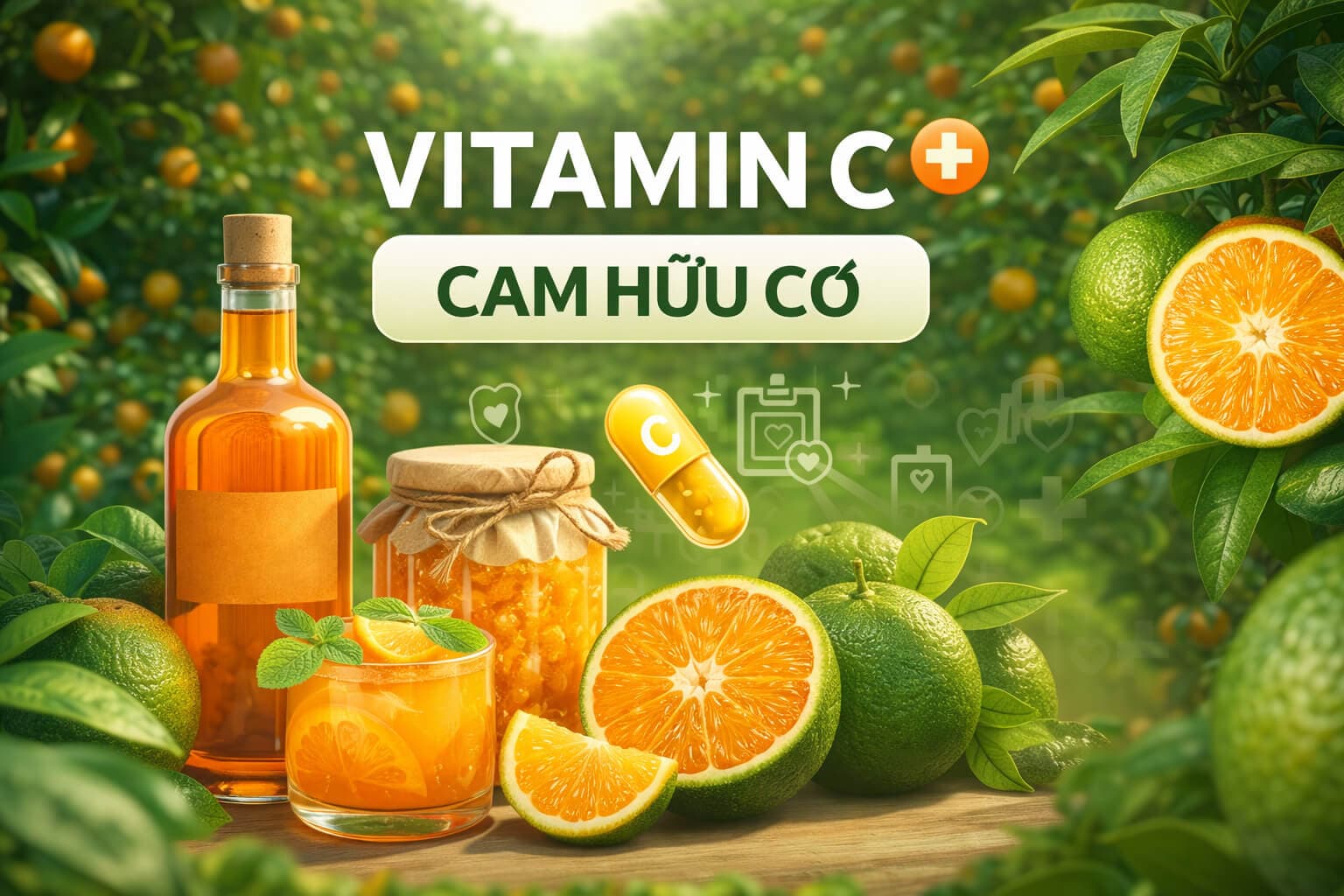 Giỏ cam sành hữu cơ 1